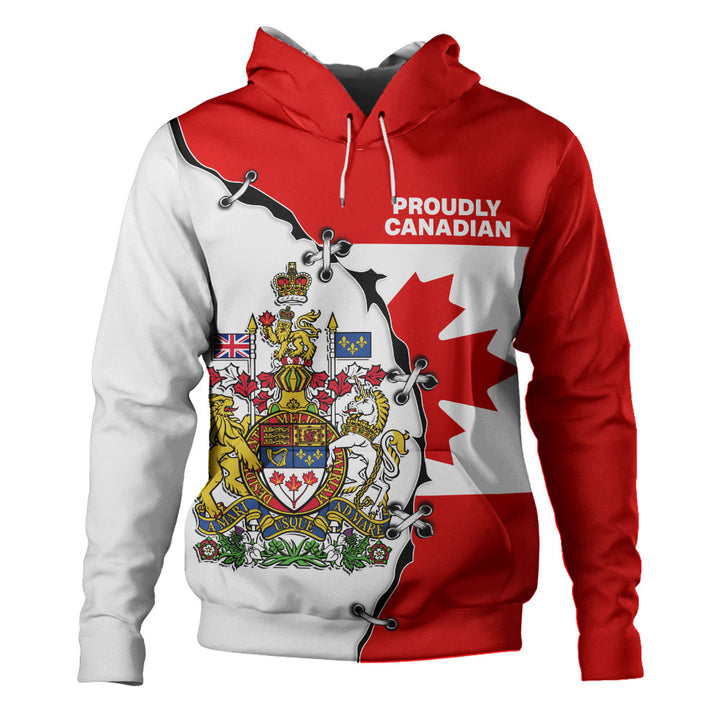 Canada Hoodie Coat Of Arms Unity Zipper Style