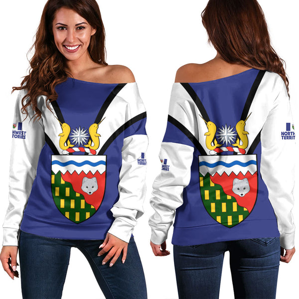 Northwest Territories Off Shoulder Sweatshirt Proud Provinces Collection