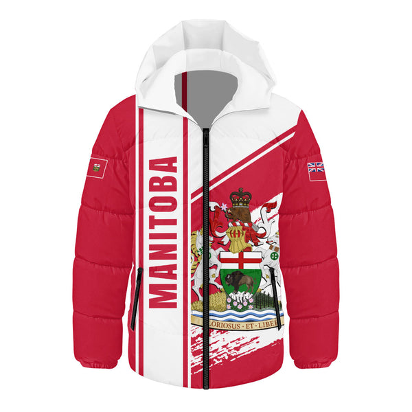 Manitoba Hooded Padded Jacket Heritage Strength Crest