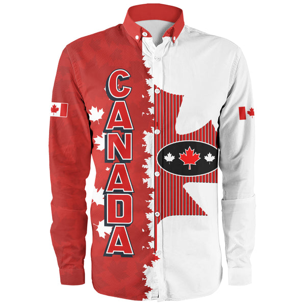 Canada Long Sleeve Shirt Bold Leaf Patriotic Canada Edition