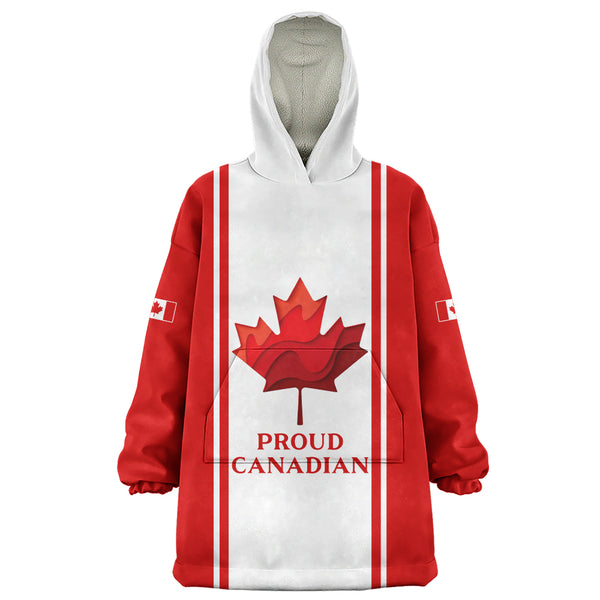Canada Snug Hoodie Proud Canadian Vertical Maple Flag Edition