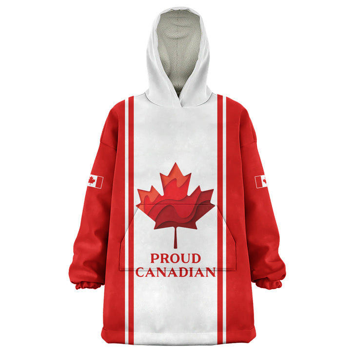 Canada Snug Hoodie Proud Canadian Vertical Maple Flag Edition