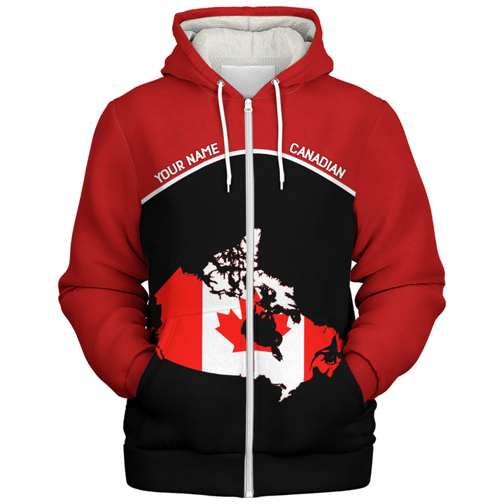 Canada Sherpa Hoodie Red North Classic Canadian Heritage Wear