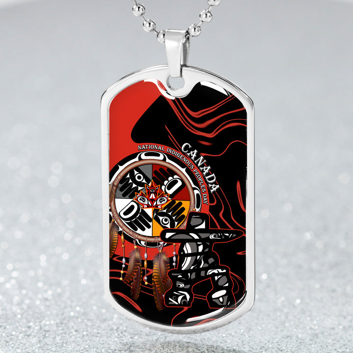 Canada Dog Tag Indigenous Peoples Day With Dreamcatche