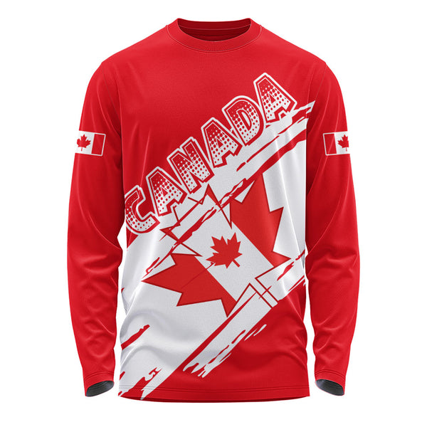 Canada Long Sleeve T-Shirt Canada Pride Diagonal
