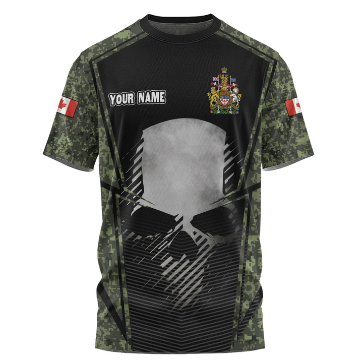 Canada T-Shirt Canada Military Skull Honor Camo Edition