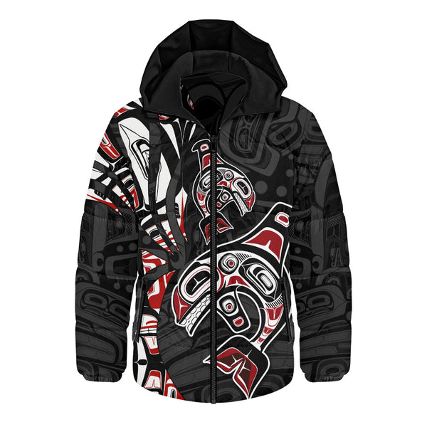 Canada Hooded Padded Jacket Orca Spirit Of The Northwest