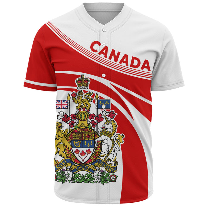 Canada Baseball Shirt Canada Coat Of Arms Glory Royal Design