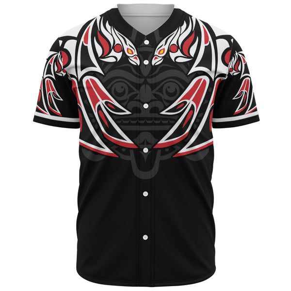 Canada Baseball Shirt Tribal Guardian Spirit Haida Style