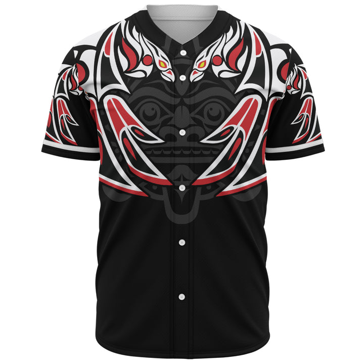 Canada Baseball Shirt Tribal Guardian Spirit Haida Style
