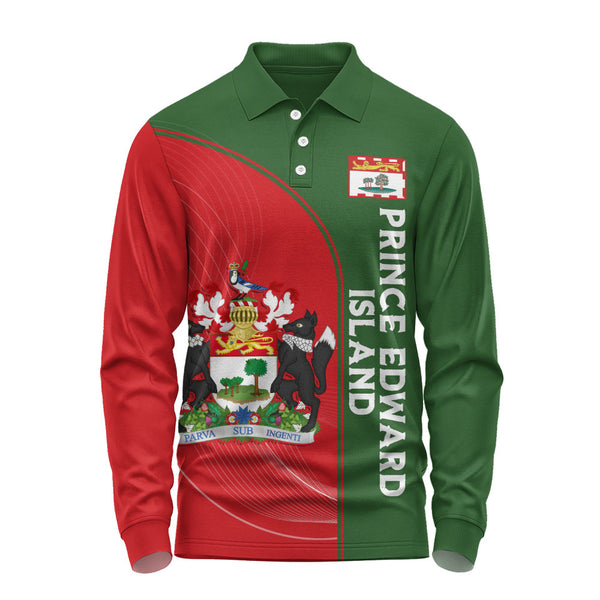Prince Edward Island Long Sleeve Polo Shirt Proud Provincial Heritage
