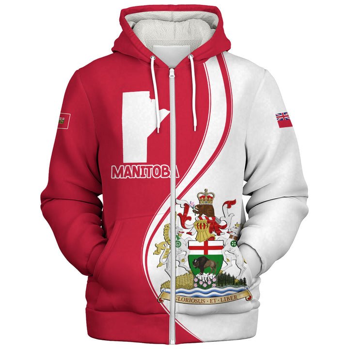 Manitoba Sherpa Hoodie Canada Territories Pride