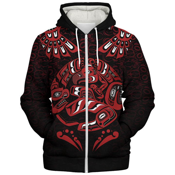 Canada Sherpa Hoodie Haida Echo Of The Ancients