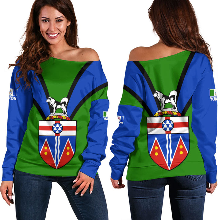 Yukon Off Shoulder Sweatshirt Proud Provinces Collection