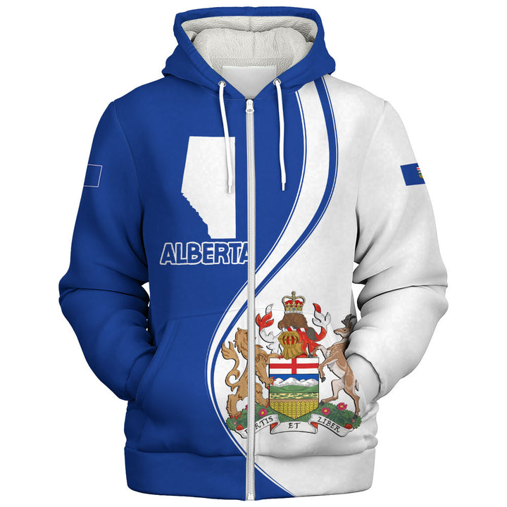 Alberta Sherpa Hoodie Canada Territories Pride