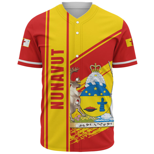 Nunavut Baseball Shirt Heritage Strength Crest