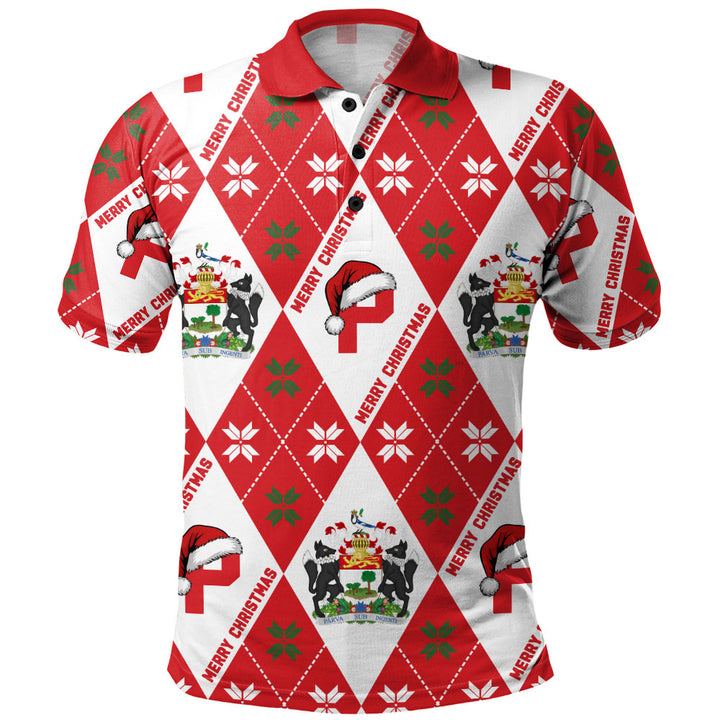 Prince Edward Island Polo Shirt Christmas Argyle Pattern With Royal Crest