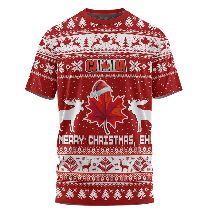 Canada T-Shirt Maple Leaf Merry Christmas Eh