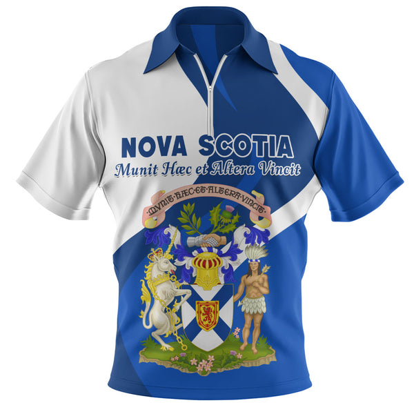 Nova Scotia Zip Polo Shirt Crest Of Identity