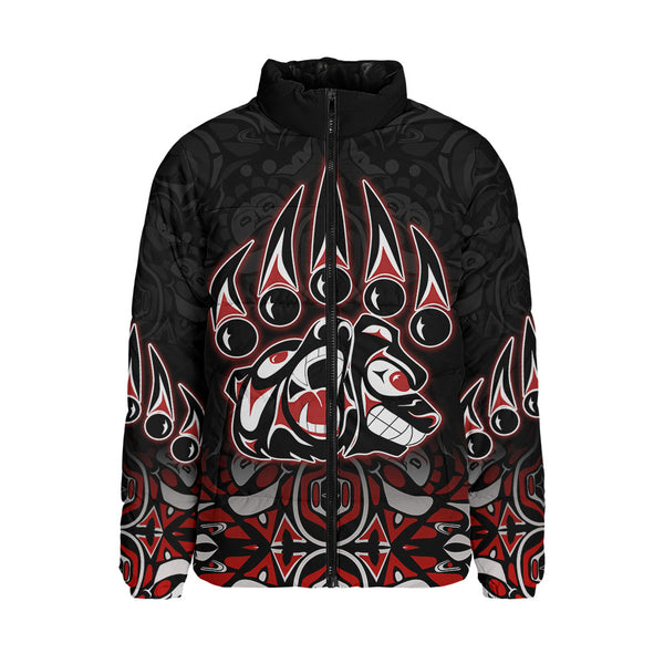 Canada Padded Jacket Spirit Of The Bear Claw Tribal Power