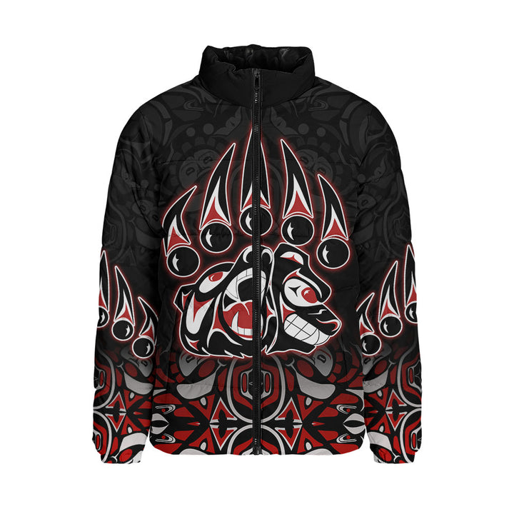 Canada Padded Jacket Spirit Of The Bear Claw Tribal Power