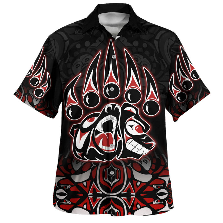 Canada Bowling Shirt Spirit Of The Bear Claw Tribal Power