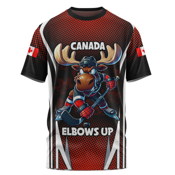 Canada T-Shirt Fight Ready Moose Canada Hockey Attitude