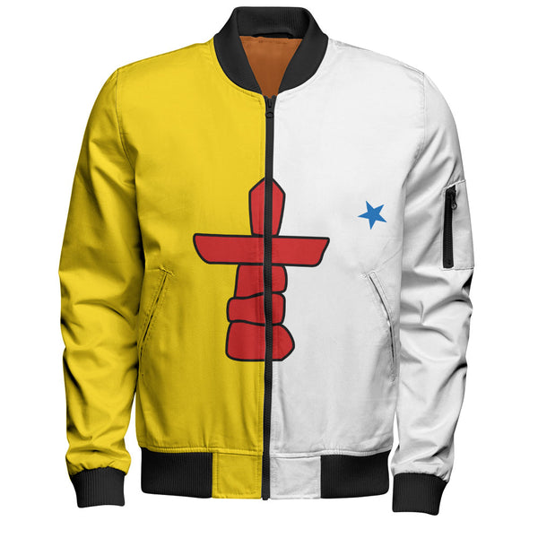 Nunavut Bomber Jacket Flag Minimalist Pride Style