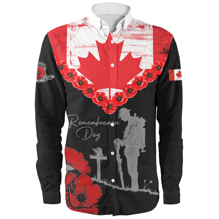 Canada Long Sleeve Shirt Remembrance Day Maple Poppy Honor