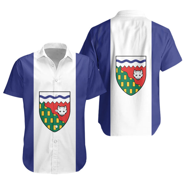 Northwest Territories Short Sleeve Shirt Flag Minimalist Pride Style