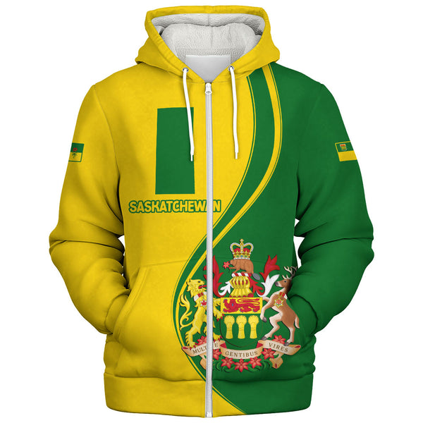 Saskatchewan Sherpa Hoodie Canada Territories Pride