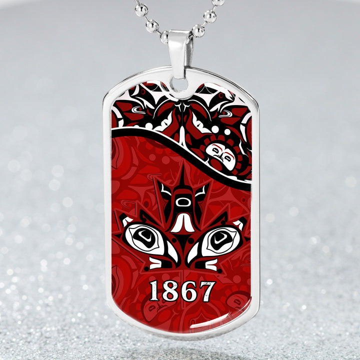 Canada Dog Tag Haida Indigenous Power 1867