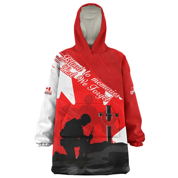 Canada Snug Hoodie Silhouettes Of Sacrifice Remembrance Day Tribute