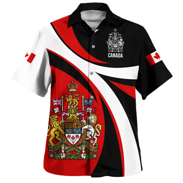 Canada Bowling Shirt Heritage Pride And Power Crest