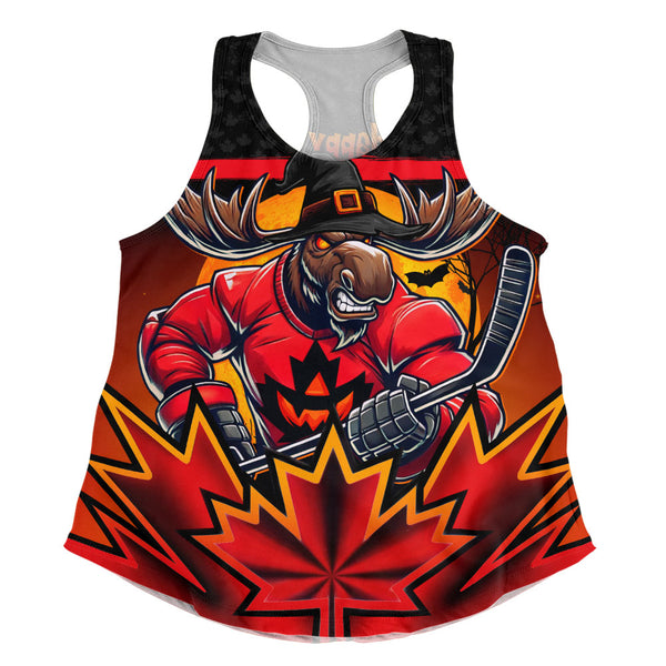 Canada Women Tank Scary Moose Canada Hockey Spirit