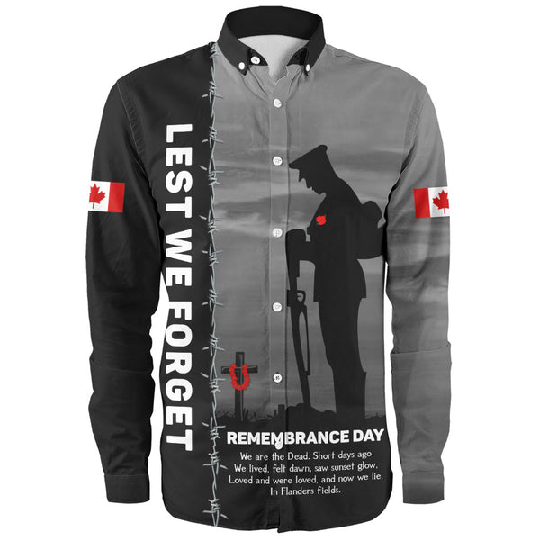 Canada Long Sleeve Shirt Remembrance Day We Shall Not Forget We Will Remember Them