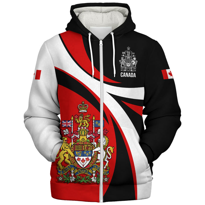 Canada Sherpa Hoodie Heritage Pride And Power Crest