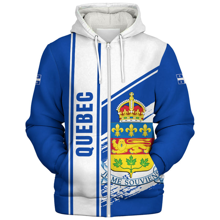 Quebec Sherpa Hoodie Heritage Strength Crest
