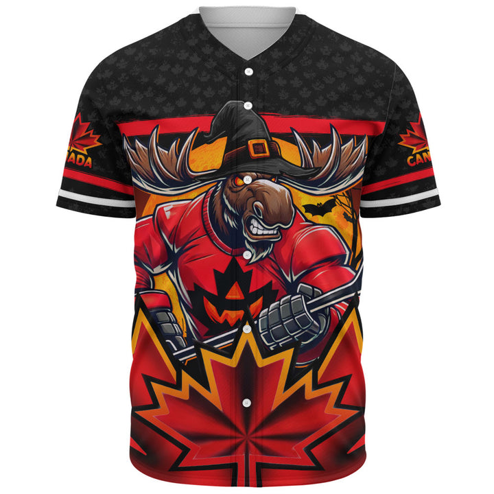 Canada Baseball Shirt Scary Moose Canada Hockey Spirit