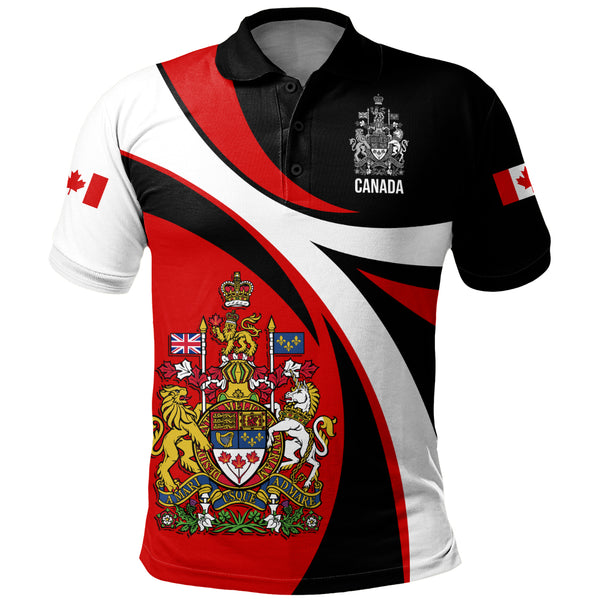 Canada Polo Shirt Heritage Pride And Power Crest