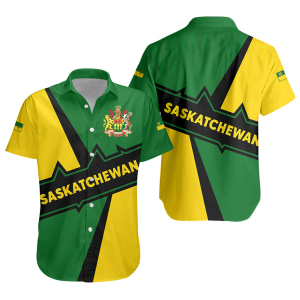Saskatchewan Short Sleeve Shirt Loyal True North Provincial Style