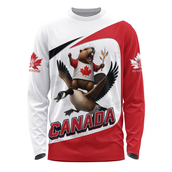 Canada Long Sleeve T-Shirt Strong & Free Flight