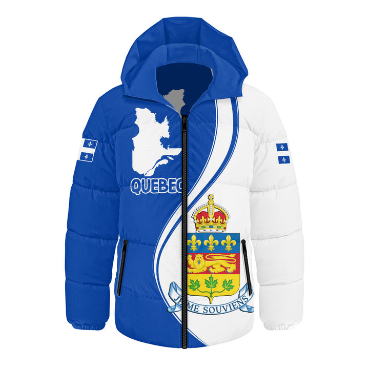 Quebec Hooded Padded Jacket Canada Territories Pride