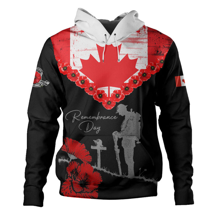 Canada Hoodie Remembrance Day Maple Poppy Honor