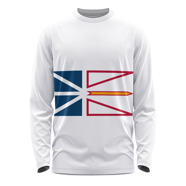 Newfoundland & Labrador Long Sleeve T-Shirt Flag Minimalist Pride Style