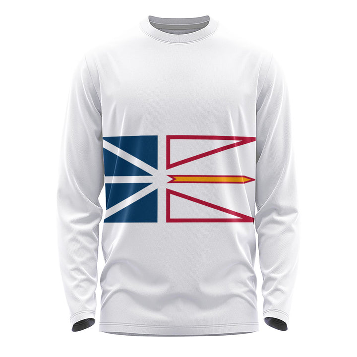 Newfoundland & Labrador Long Sleeve T-Shirt Flag Minimalist Pride Style