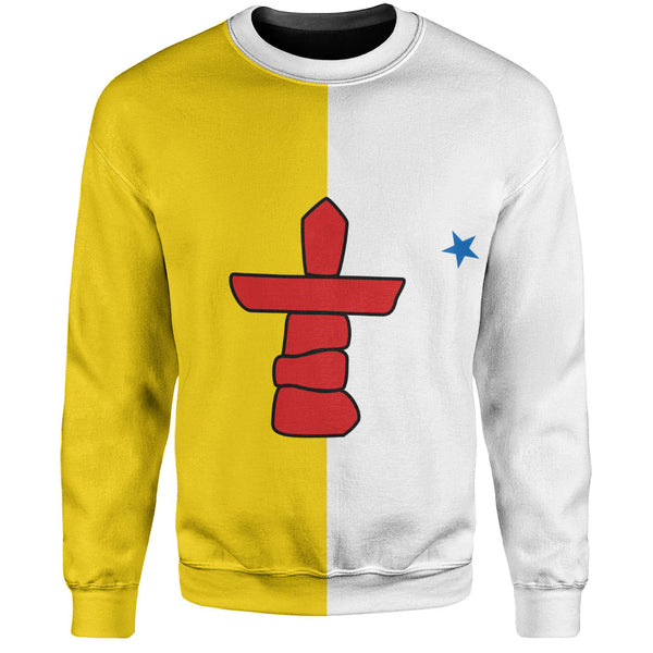 Nunavut Sweatshirt Flag Minimalist Pride Style