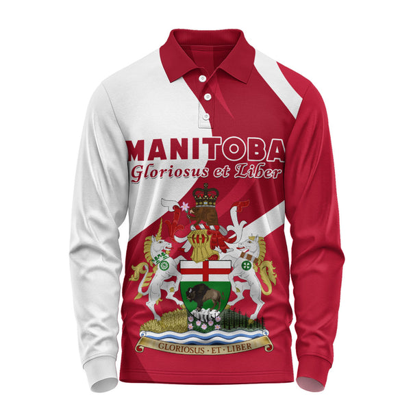 Manitoba Long Sleeve Polo Shirt Crest Of Identity
