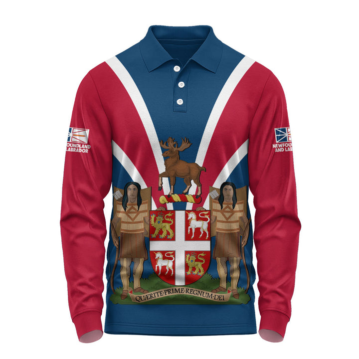 Newfoundland & Labrador Long Sleeve Polo Shirt Proud Provinces Collection