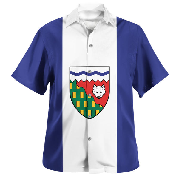 Northwest Territories Bowling Shirt Flag Minimalist Pride Style